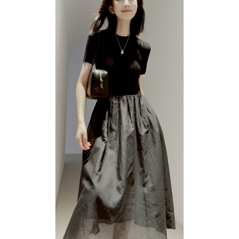 Rongmei Collection Grade~ Cross-Border [Silk Acetate + Silk Cotton/ Jacquard/ Exquisite Details] Dress