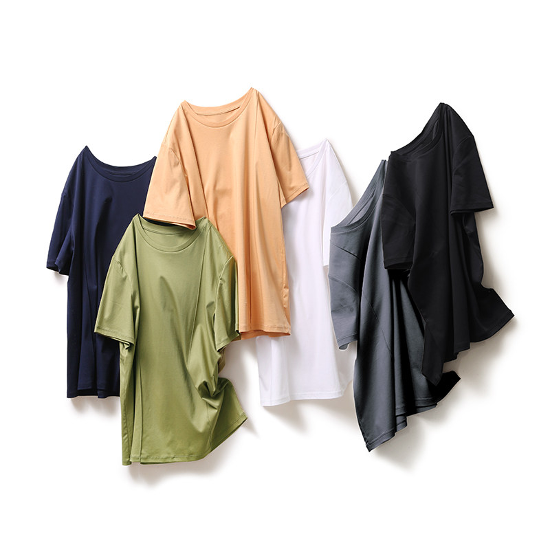 Jung Mei (TX0310670) tasting high support mercerized horse cotton trendy double quite stitch design feel short sleeve T-shirt