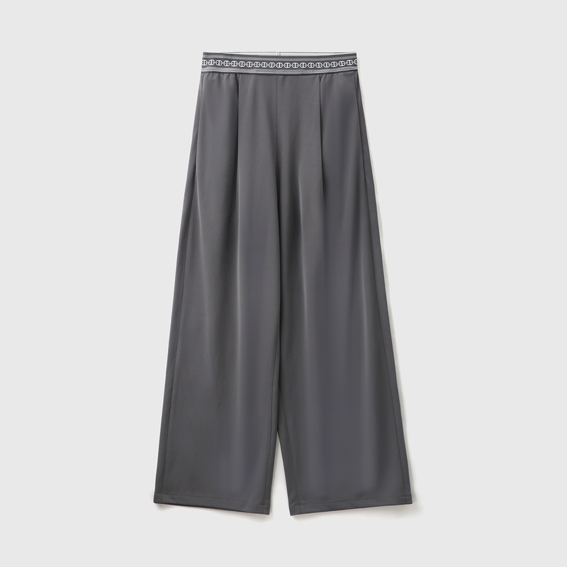 Ice Queen [Japanese Ace Knitwear Triacetate—Strong Twist/Cool Sensation/Slimming Effect] H Chain-Elastic Waist
