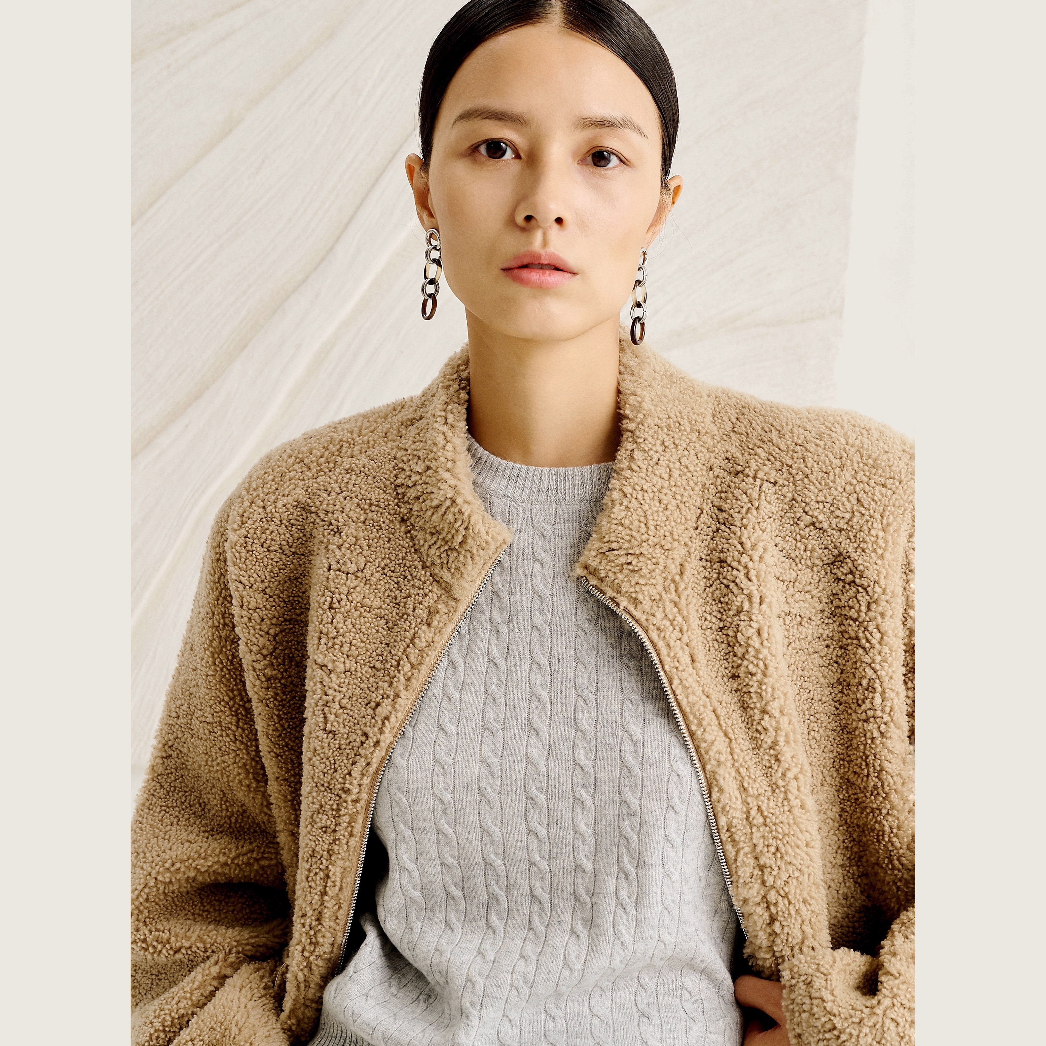 ^@^ ^(PC0726592) Exclusive Limited European LACON Soft Warm Skinny Double-faced Leather Coat