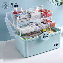 Shengni Shangpin household medicine box multi-functional medicine storage box small medicine box medicine box material multi-layer storage box special