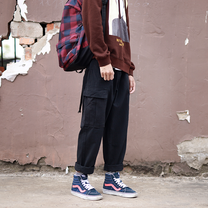 LH’store (Backlog Return with You) Retro Multi-pocket Lax and Leisure Worker Pants