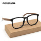 Handmade wood grain large frame glasses frame black frame wide face square wooden glasses frame slim big face myopia eyes men and women