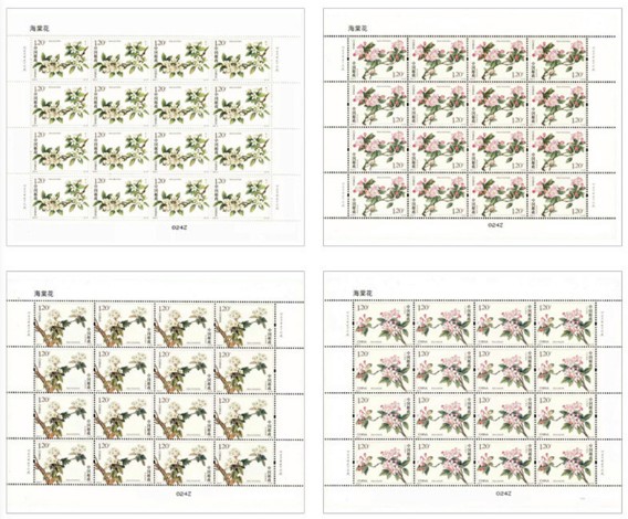 2018-6 Begonia Flower Stamps Large Edition Tear Edition Stamp Collection