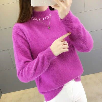 禅羽正品仿水貂绒秋冬半高龄打底上衣