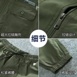 Летний камуфляжный хлопковый комплект для работы, износостойкий дышащий лонгслив, рабочая одежда