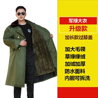 Длинное бархатное пальто, водонепроницаемый съёмный вкладыш, увеличенная толщина