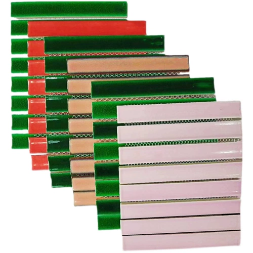 Длинная полоса бетонная керамическая мозаика зеленая ледяная трещина