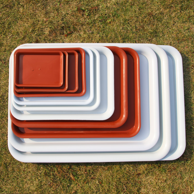 Plastic entrusted disc rectangular white red flower pot depository dish Entrusted Chassis Anti-Flower Pot Leaky Big Depository Dish