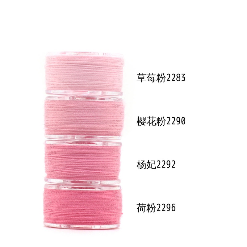 Strawberry Pink 402 Sewing Thread Set Comes with Needle, Pink Series Hand Sewing Machine Sewing Polyester Thread