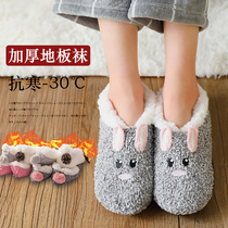 Floor socks women winter socks women socks plus velvet thickened warm moon socks autumn and winter coral velvet sleep socks