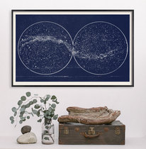 Vintage French star chart decorative painting narration VoiceOver Art print painting Night sky constellation Galaxy star map