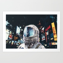 Astronaut artist Seamless lost in Times Square New York exclusively licensed narration decorative paintings