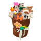 ຂອງຂວັນວັນຮຽນຈົບ Maillard Style Master Dog Doll Creative Bouquet Doll ກາຕູນ Surprise ສໍາລັບແຟນ