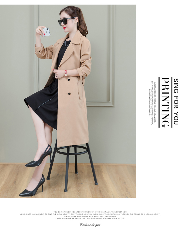 Áo gió nữ dài phần xuân hè 2019 phiên bản mới của phụ nữ Hàn Quốc với chiếc áo khoác mỏng bó sát của Anh - Trench Coat áo khoác cardigan nữ