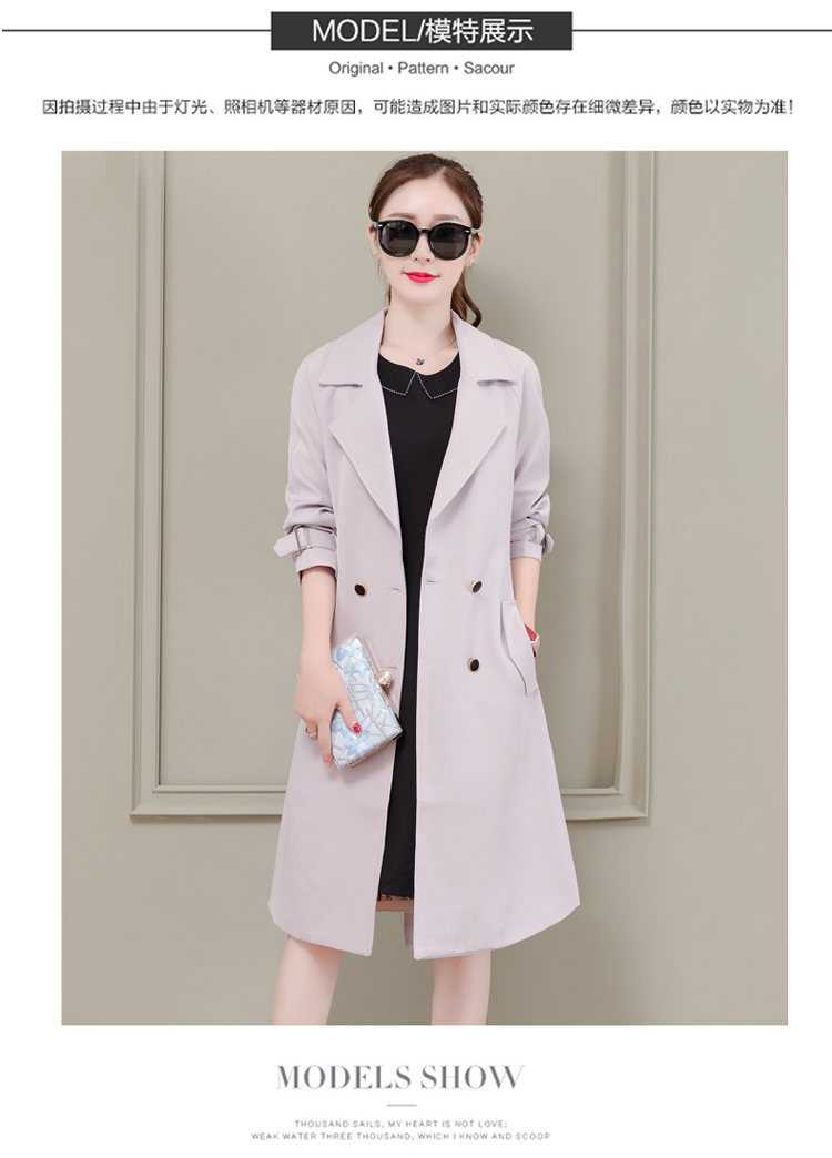 Áo gió nữ dài phần xuân hè 2019 phiên bản mới của phụ nữ Hàn Quốc với chiếc áo khoác mỏng bó sát của Anh - Trench Coat áo khoác cardigan nữ