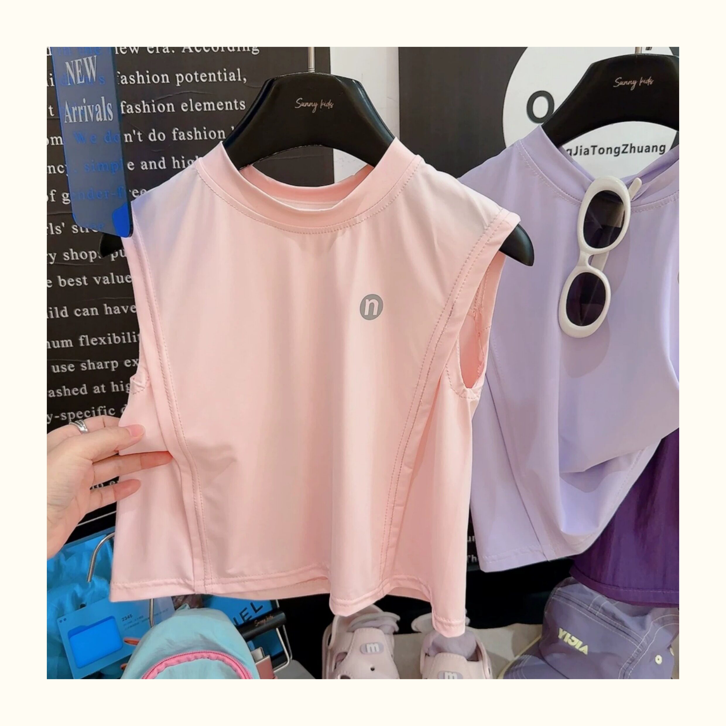 Children's Sun Protection Quick-Drying Sleeveless Vest and Shorts Two-Piece Set 2026 Summer New Korean Style Hot-Selling Ice-Feel Sports Suit — 8
