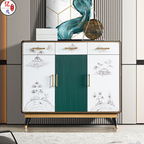 Light luxury painted shoe cabinet home living room entrance cabinet modern minimalist partition cabinet door locker balcony decoration cabinet
