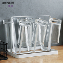 Japanese iron cup storage rack Cup rack Household glass shelf Water cup hanger Cup rack drain rack