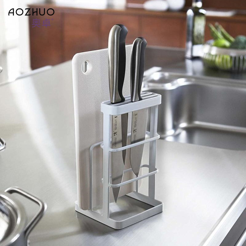 Kitchen Supplies Day Style Iron Art Tool Holder Chopping Frame Multifunction Pot Shelf Cutter Knife Tool Knife Base Cutting Board To Contain