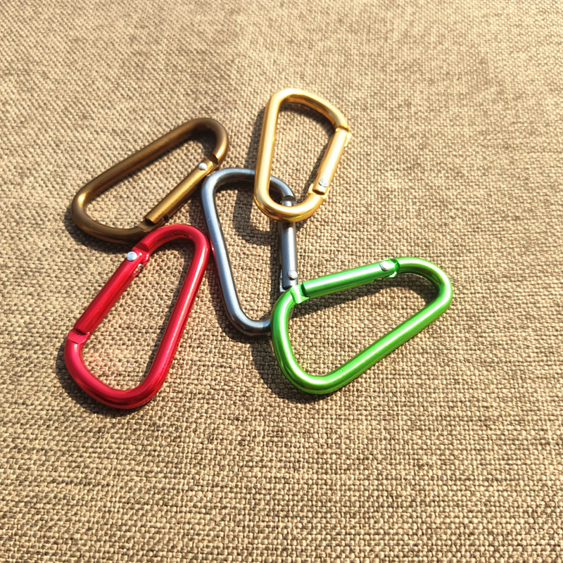 Small Carabiner No 5 mini keychain Aluminum alloy spring buckle Bag decoration zipper buckle Outdoor hanging buckle