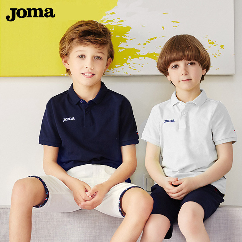 joma Horma Children's T-shirt POLO shirt boy female short sleeve blouse for casual turning over the sport blouse
