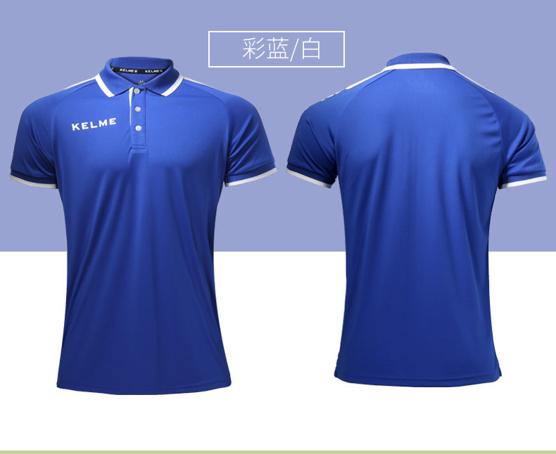 KELME Calme ngắn tay T-Shirt thể thao POLO áo sơ mi giản dị kinh doanh T-Shirt ve áo yếm có thể được tùy chỉnh áo polo đen