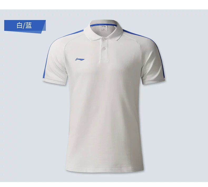 2018 mới Li Ning thể thao POLO áo sơ mi nam nữ mùa hè thoáng khí ngắn tay t-shirt ve áo