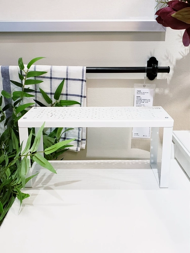 Теплый ikea Ikea Warrera Shelf Plug -в стальном приюте для хранения на полке пластина кухонная стойка бесплатная доставка