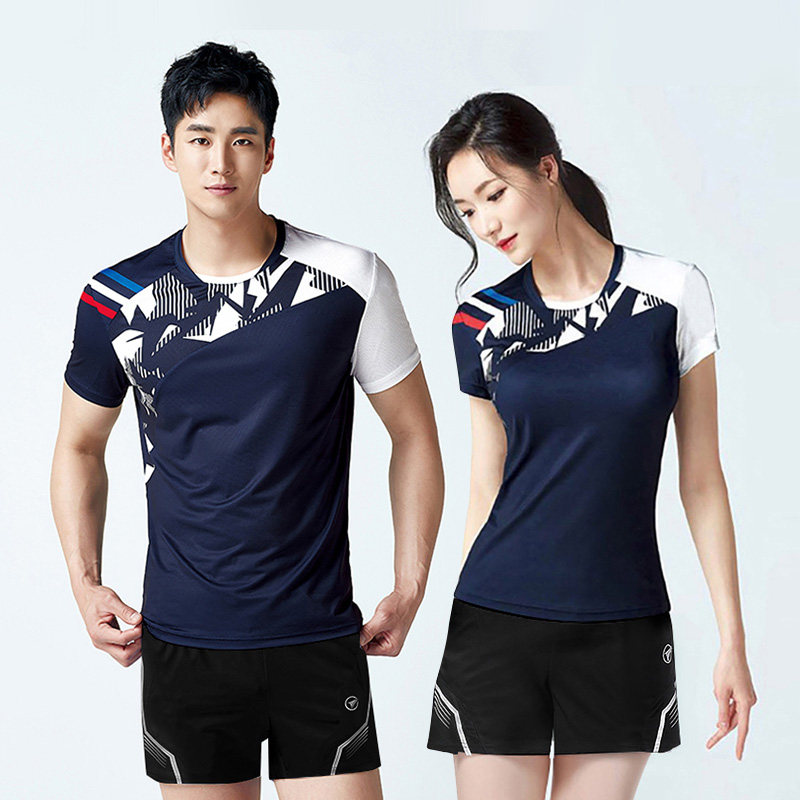 New Korean Badminton Sportswear Men's and Women's Suit Breathable Sweat Absorbing Quick Drying Fabric Team Custom Competition Suit