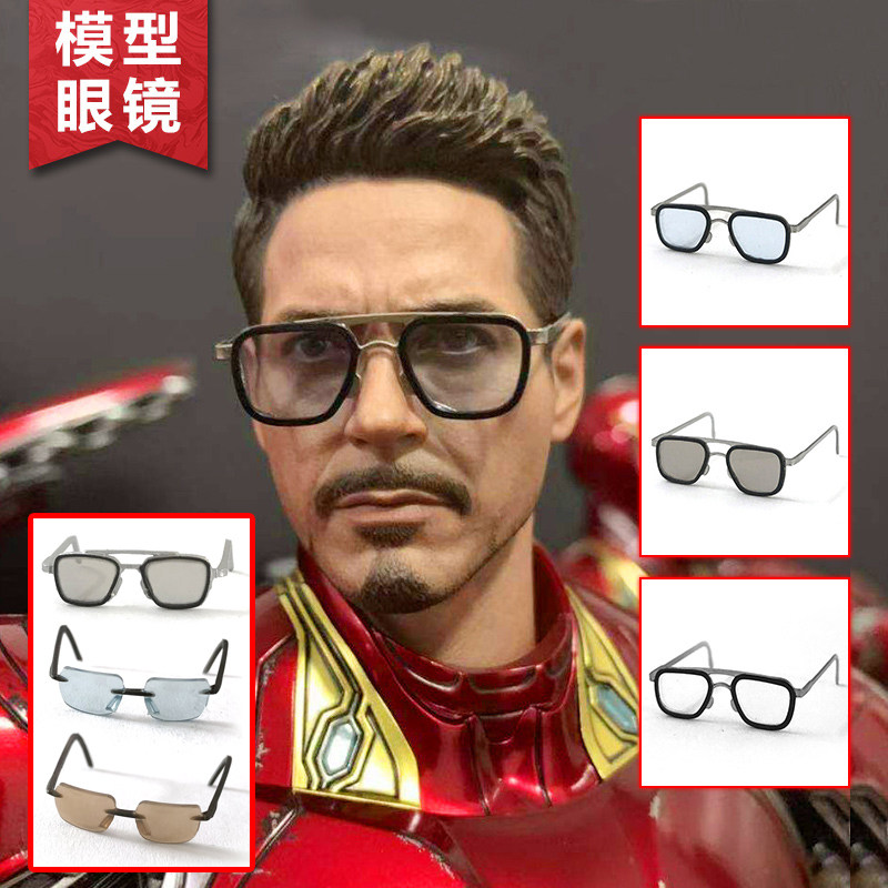 Spot MK100 comeback steel man eny alloy glasses Spiderman glasses 1: 6 Puppets model soldier sunglasses