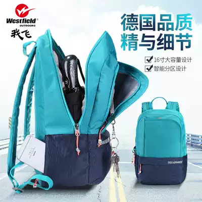 EA Casual backpack male students Korean version of simple travel backpack business computer backpack large capacity female schoolbag