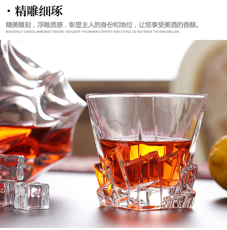 Rượu lành mạnh không chì sáng tạo bia cốc whisky thủy tinh pha lê thủy tinh cá tính - Rượu vang ly rượu vang pha lê