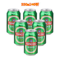 Tsingtao beer green listening (Mellow listening) classic listening 330ml * 6 listening to Qingdao yellow beer