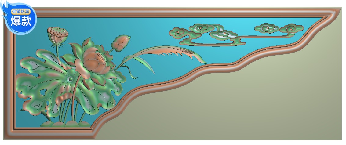 Carved figure of lotus corbel