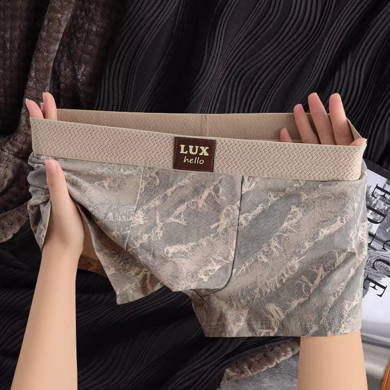Victoria Muzi 2026 Trendy Personalized Printed Men's Underwear, Comfortable and Breathable Youth Fashion Boxer Briefs