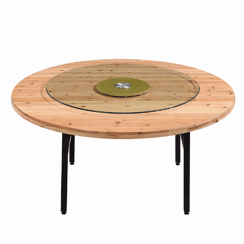 Hotel Large Round Table Dining Home Catering Solid Wood Hotel Large Round Table Dining Home Catering Solid Wood Folding Top Turntable Restaurant