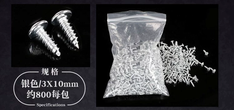 Phụ kiện khung ảnh miếng bạc vàng với ốc vít tự khai thác 3 * 8/3 * 10/3 * 12/3 * 14 ốc vít phần cứng - Chốt đinh tán nhôm