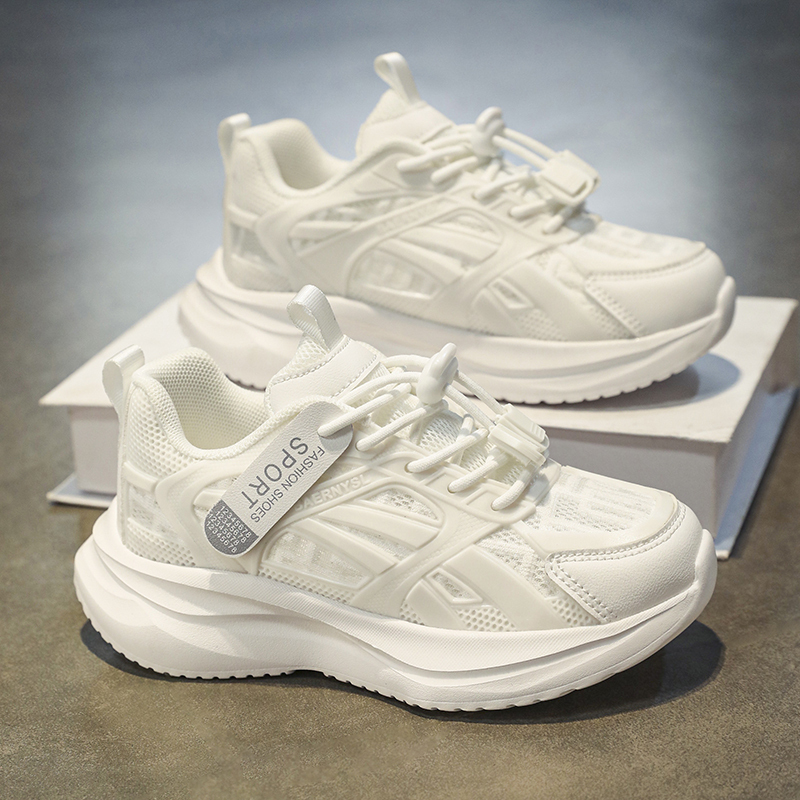 2026 New Summer Laceless Women's Shoes, White Sneakers, Popular Style for Girls, Older Children, Middle School Students, White Shoes