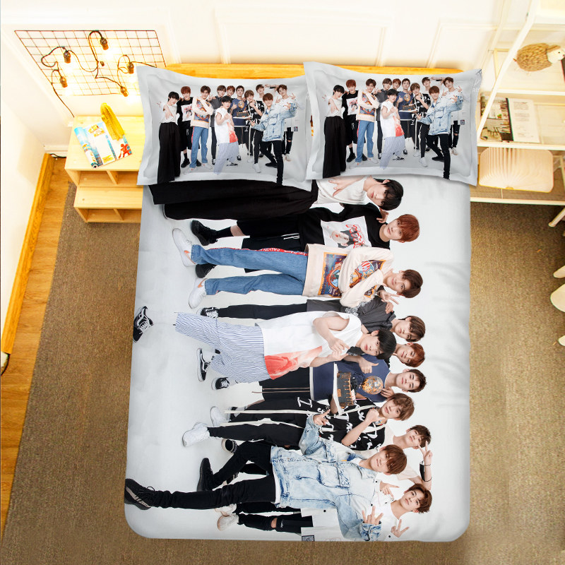 Custom star R1SE bed sheet quilts for three or four sets 1 5 girls student dormitories by single quilt cover should be covered with bed