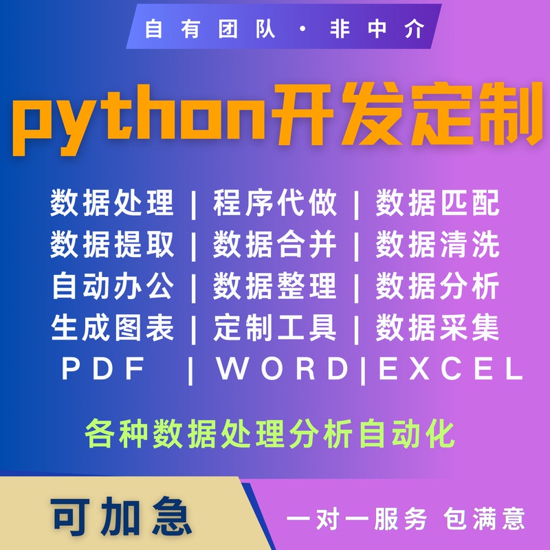Python Data Processing Excel Data Analysis Program Word/Pdf/Txt Text Extraction Programming
