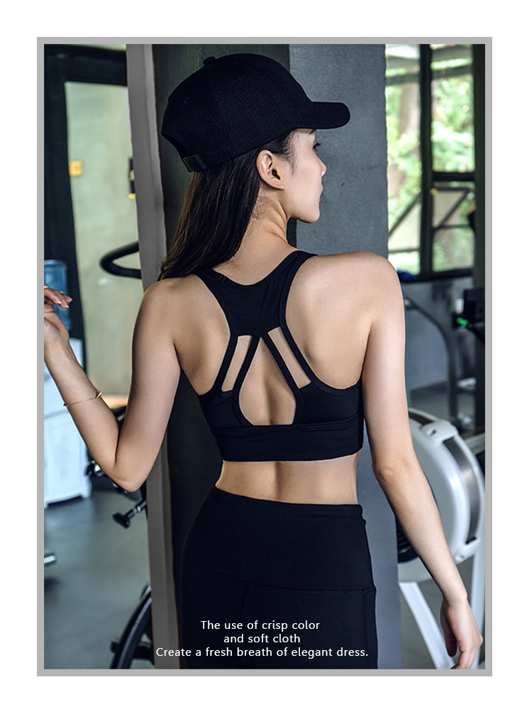 Mẫu đồ lót thể thao chống sốc cường độ cao phụ nữ chạy tập thể dục áo ngực không có áo vest corset bra áo khoác tập gym nữ