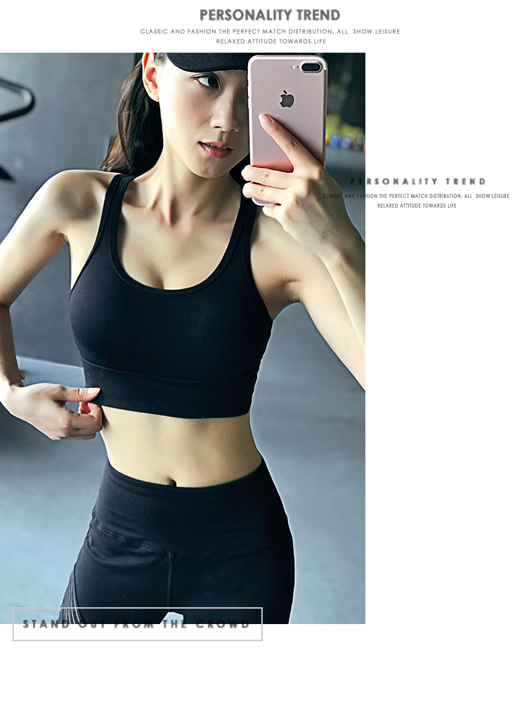Mẫu đồ lót thể thao chống sốc cường độ cao phụ nữ chạy tập thể dục áo ngực không có áo vest corset bra áo khoác tập gym nữ