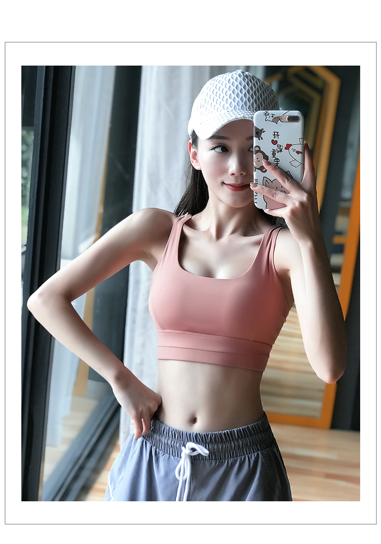 Mô hình khóa điều chỉnh đồ lót thể thao nữ chống sốc chạy tập hợp khuôn mẫu làm đẹp trở lại sốc hấp thụ áo ngực thể dục - Đồ lót thể thao ao tap gym