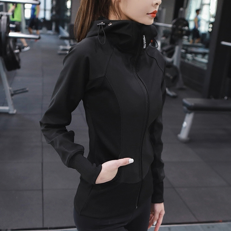 Lan Pattern Slim Fit Zipper Jacket for Women, Sports Coat, Fitness Running Jacket, Hooded Yoga Wear, Long Sleeve, Autumn and Winter New Lan Pattern Slim Fit Zipper Jacket for Women, Sports Coat, Fitness Running Jacket, Hooded Yoga Wear, Long Sleeve, Autumn and Winter New