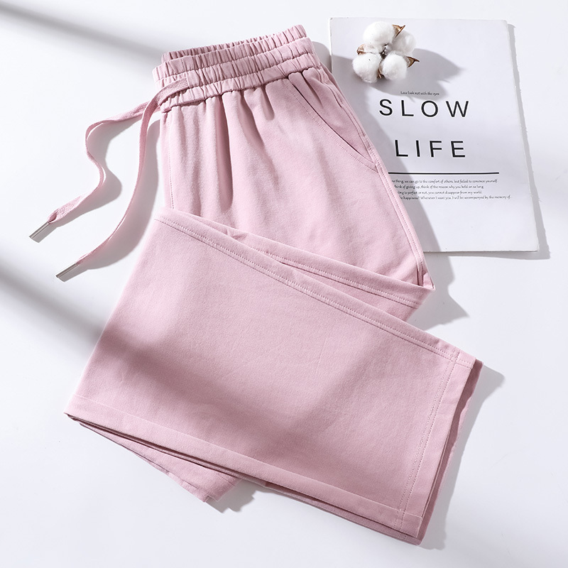 Summer Shrimp Pink Sweatpants for Women, Thin Loose Long Pants, 2026 New High-End Women's Sports Casual Straight-Leg Pants Summer Shrimp Pink Sweatpants for Women, Thin Loose Long Pants, 2026 New High-End Women's Sports Casual Straight-Leg Pants