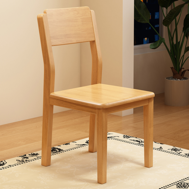 All Solid Wood Chairs, Home Use Natural Wood Dining Table and Chairs, Simple Dining Room Dining Chair with Backrest, Bedroom White Office Computer Chair All Solid Wood Chairs, Home Use Natural Wood Dining Table and Chairs, Simple Dining Room Dining Chair with Backrest, Bedroom White Office Computer Chair