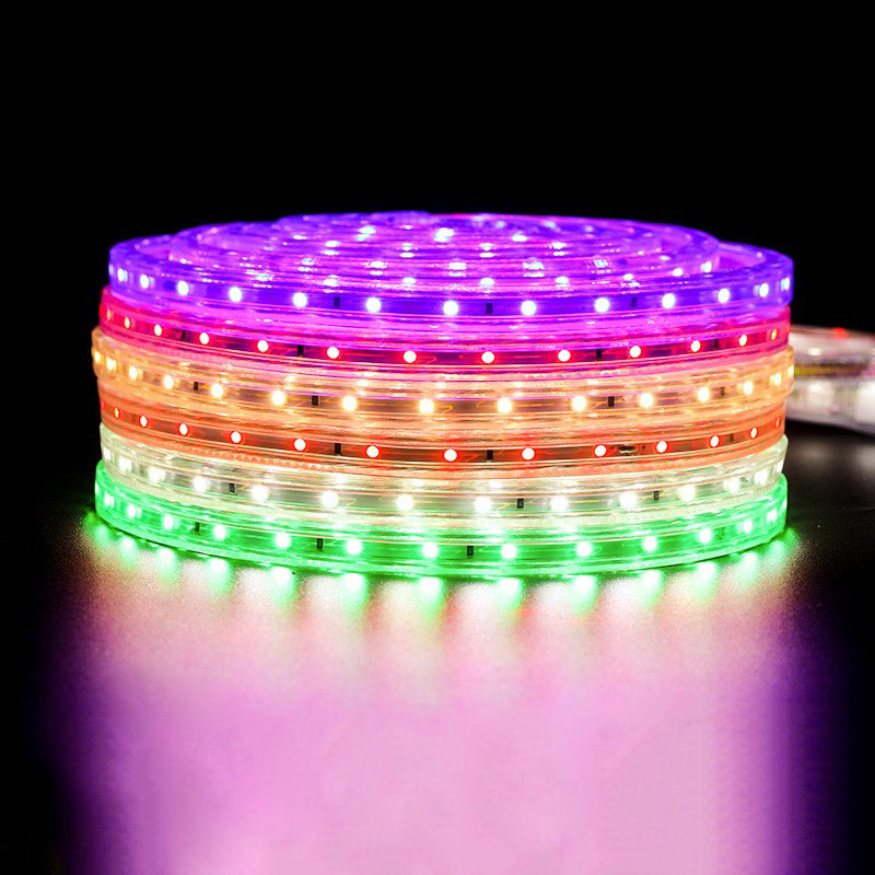 Thunder lighting LED light with strip living-room ceiling Seven colorful discoloration neon wire lamp ultra bright patch 220v light strip