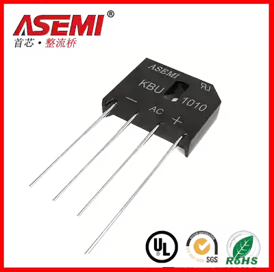 KBU1010 rectifier Bridge 10A 1000V bridge pile ASEMI original flat bridge large number of spot welcome consultation