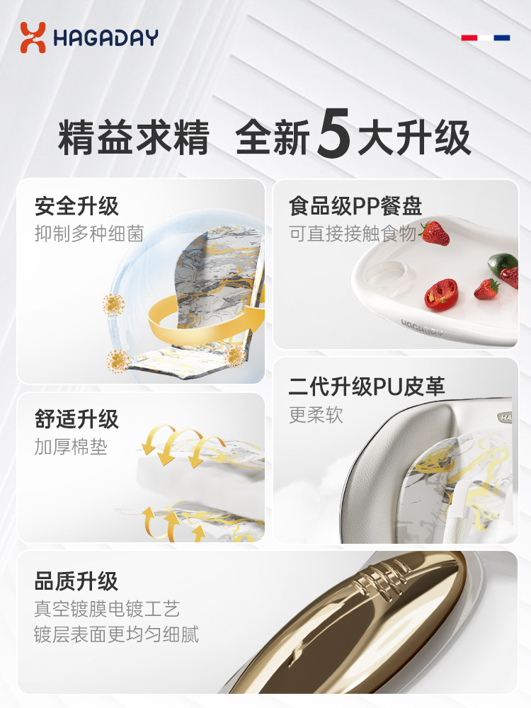 Children's Multifunctional Dining Chair, Dining Table and Chair, Baby Eating Chair, Baby Learning to Sit Chair, Portable, Home Use, Can Sit and Lie Down, Foldable